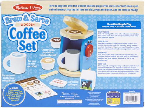 11-Pc. Wooden Brew & Serve Coffee Play Set - 51352