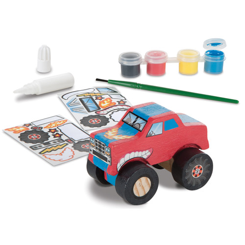 Melissa & Doug Decorate-Your-Own Wooden Kit-Monster Truck - MDDYO4-9524