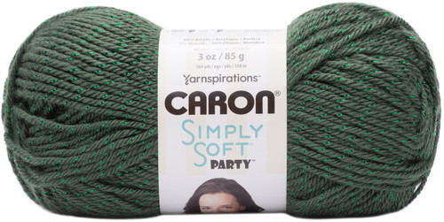 Caron Simply Soft Party Yarn-Dark Sage Sparkle - H97PAR-29 - 057355474697