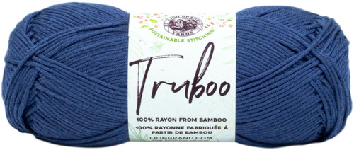 Lion Brand Truboo Yarn-Navy 837-109 - 023032082196