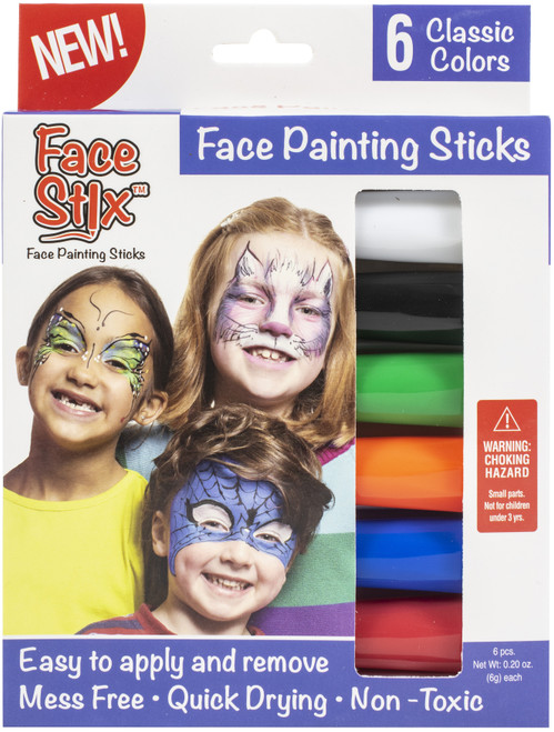 Kwik Stix Face Painting Sticks 6/Pkg-Assorted Colors - TPG633 - 634901006337