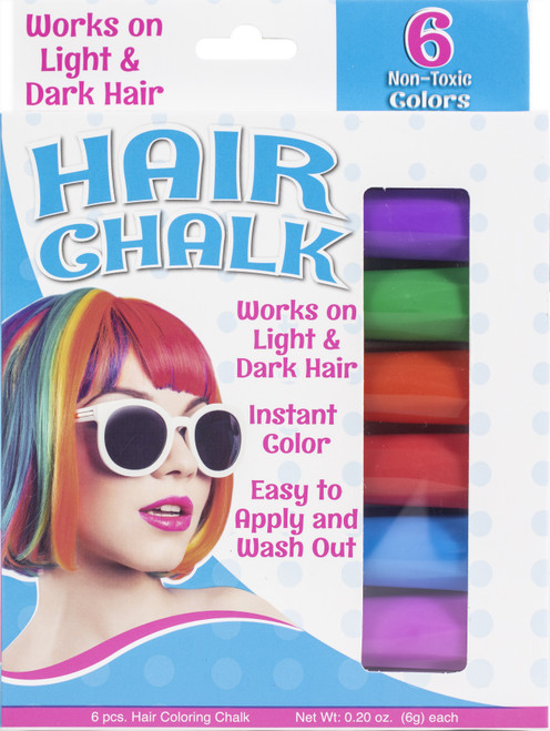 Kwik Stix Hair Chalk 6/Pkg-Assorted Colors - TPG682 - 634901006825