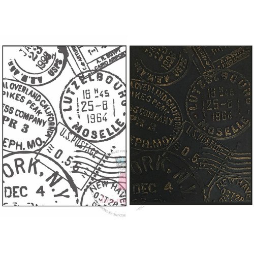 Dress My Craft Embossing Folder 4.25"X5.75"-Post Card - DMCE2269