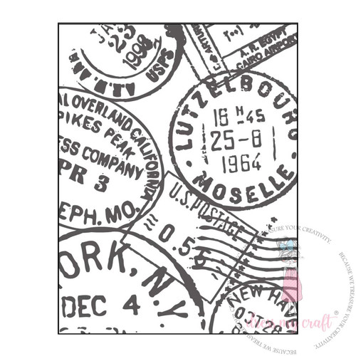 Dress My Craft Embossing Folder 4.25"X5.75"-Post Card - DMCE2269