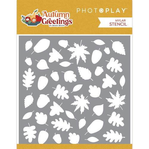 3 Pack PhotoPlay Autumn Greetings Stencil 6"X6"AGR3038 - 709388330388