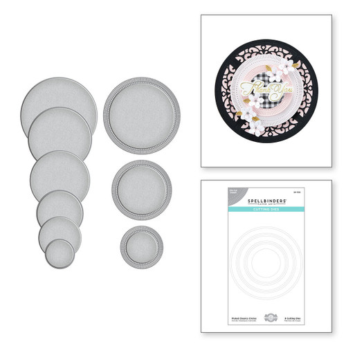 Spellbinders Etched Dies By Becca Feeken-Fluted Classics Circles S41150