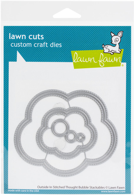 Lawn Cuts Custom Craft Die-Outside In Stitched Thought Bubble Stack LF2574 - 789554573863