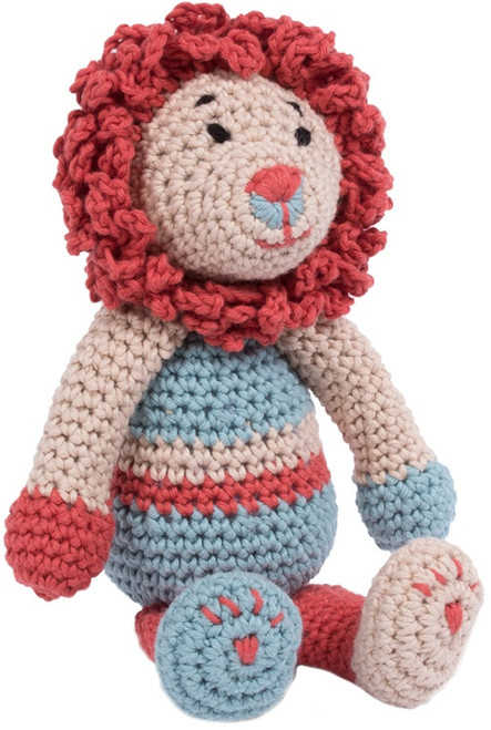 Creative Expressions Knitty Critters Pocket Pal Crochet Kit-Lucas Lion KC625