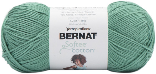 Bernat Softee Cotton Yarn-Pool Green - 161269-69010 - 057355481114