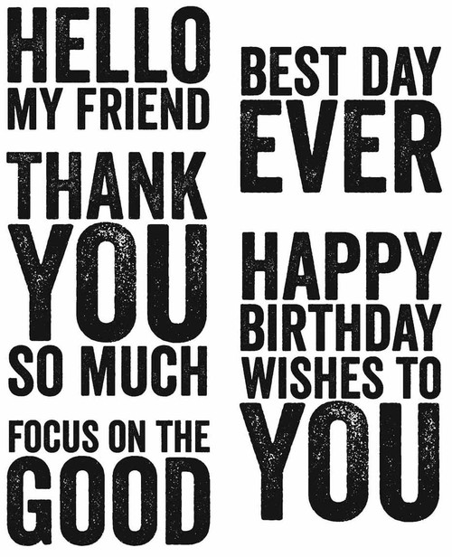 Tim Holtz Cling Stamps 7"X8.5"-Bold Sayings - CMS-433 - 793888452909