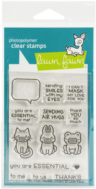 Lawn Fawn Clear Stamps 3"X4"-Say What? Masked Critters LF2560 - 035292676961