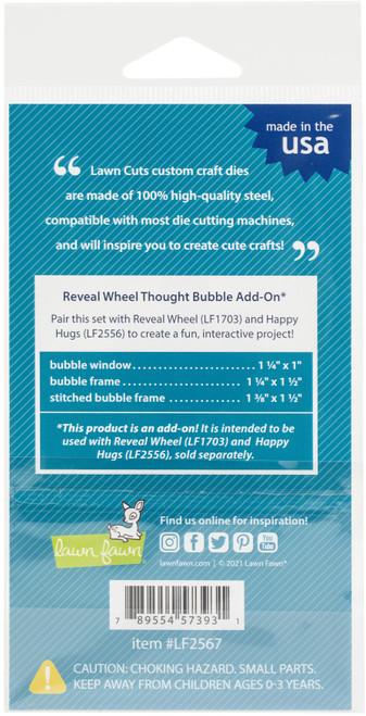 Lawn Cuts Custom Craft Die-Reveal Wheel Thought Bubble Add-On LF2567