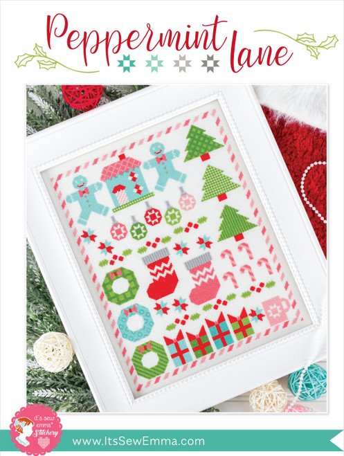 It's Sew Emma Cross Stitch Pattern -Peppermint Lane ISE440 - 672975768539