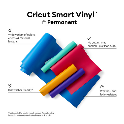 Cricut Permanent Smart Vinyl 21ft-White 2008542