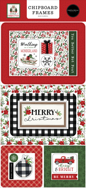 3 Pack Home For Christmas Chipboard 6"X13"-Frames FC139065 - 793888020702