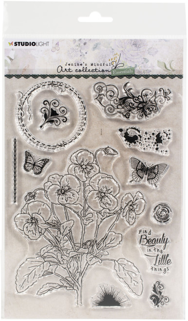 Studio Light Jenine's Mindful Art Essentials Clear Stamps-Violets - STAMP67 - 87139431271008713943127100