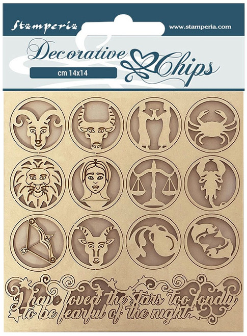 Stamperia Decorative Chips 5.5"X5.5"-Symbols, Alchemy SCB5.5-114 - 5993110020424