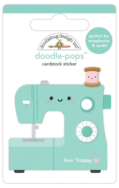 6 Pack - Doodlebug Doodle-Pops 3D Stickers-Sew Happy - DP7260 - 842715072602