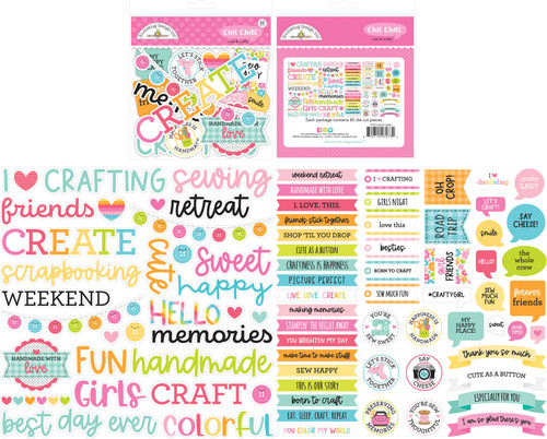 2 Pack Doodlebug Odds & Ends Chit Chat Die-Cuts-Cute & Crafty OE7273 - 842715072732