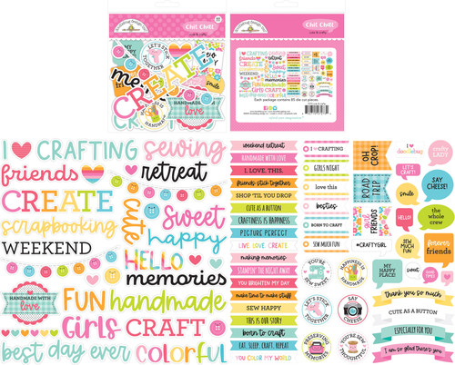 2 Pack - Doodlebug Odds & Ends Chit Chat Die-Cuts-Cute & Crafty - OE7273 - 842715072732