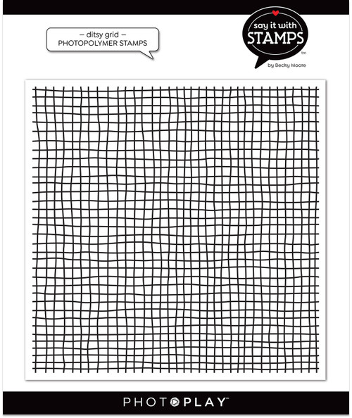 PhotoPlay Say It With Stamps Clear Stamps-Ditsy Grid Background SIS2689
