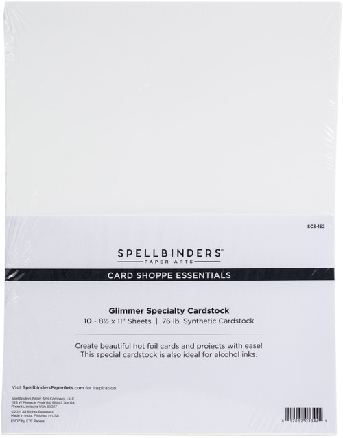 Spellbinders Glimmer Specialty Cardstock 8.5"X11"-10/Pkg SCS152 - 812062033441