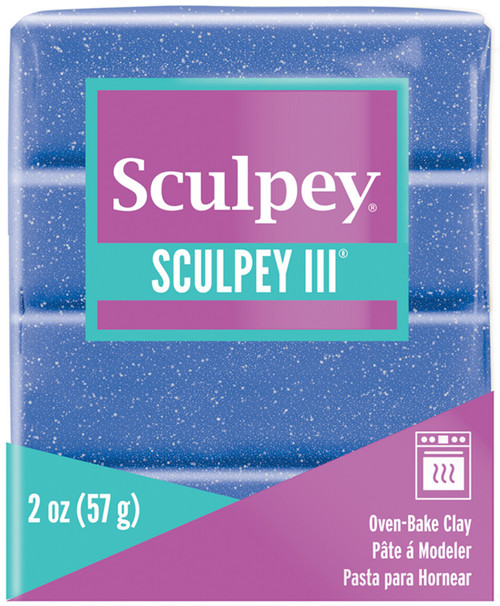 Sculpey III Oven-Bake Clay 2oz-Blue Glitter S302-549 - 715891549001