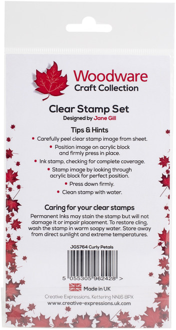 Woodware Clear Stamps 4"X6"-Curly Petals JGS764