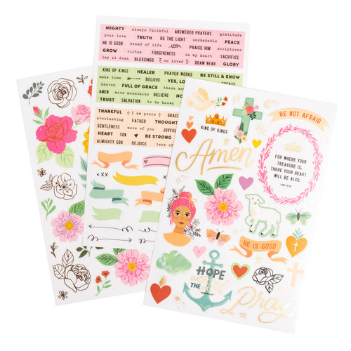 Creative Devotion Draw Near Sticker Book 8/Sheets-W/Gold Foil Accents, 418/Pkg - 34007159