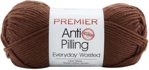 3 Pack Premier Yarns Anti-Pilling Everyday Worsted Solid Yarn-Walnut -DN100-86 - 847652093352