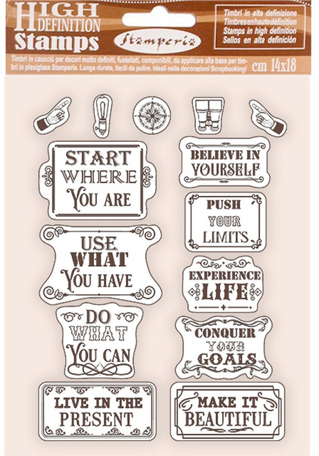 Stamperia Cling Rubber Stamp 5.5"X7"-Quotes, Lady Vagabond Lifestyle - WTKCC208 - 59931100192445993110019244
