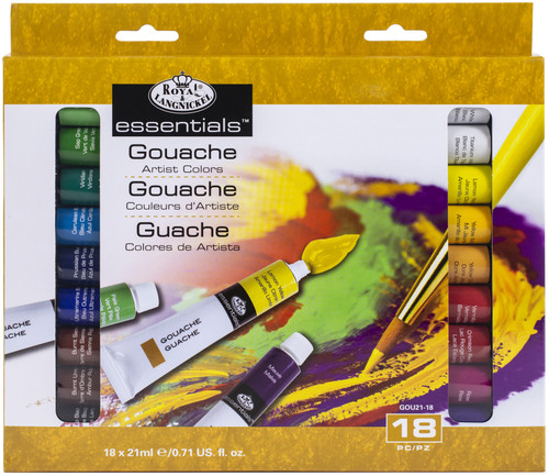 Royal & Langnickel(R) essentials(TM) Gouche Paints 21ml-18/Pkg GOU2118 - 090672065568