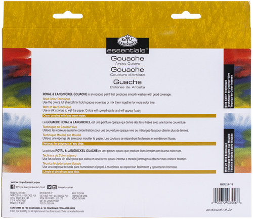 Royal & Langnickel(R) essentials(TM) Gouche Paints 21ml-18/Pkg - GOU2118 Royal & Langnickel(R) essentials(TM) Gouche Paints 21ml-18/Pkg - GOU2118