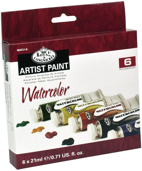 Royal & Langnickel(R) essentials(TM) Watercolor Paints 21ml-6/Pkg WAT216 - 090672073907