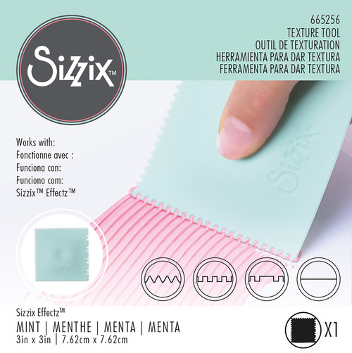 Sizzix Making Tool Texture Tool 3"X3"-Mint -665256 - 630454271130