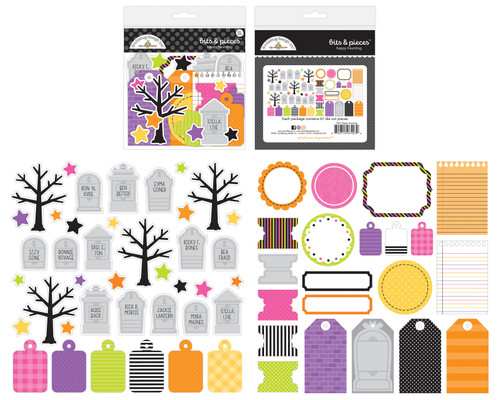 2 Pack Doodlebug Odds & Ends Bits & Pieces Die-Cuts-Happy Haunting OE7427 - 842715074279