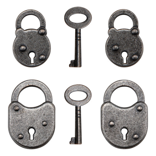 Idea-Ology Metal Adornments 6/Pkg-Locks & Keys TH94162 - 040861941623