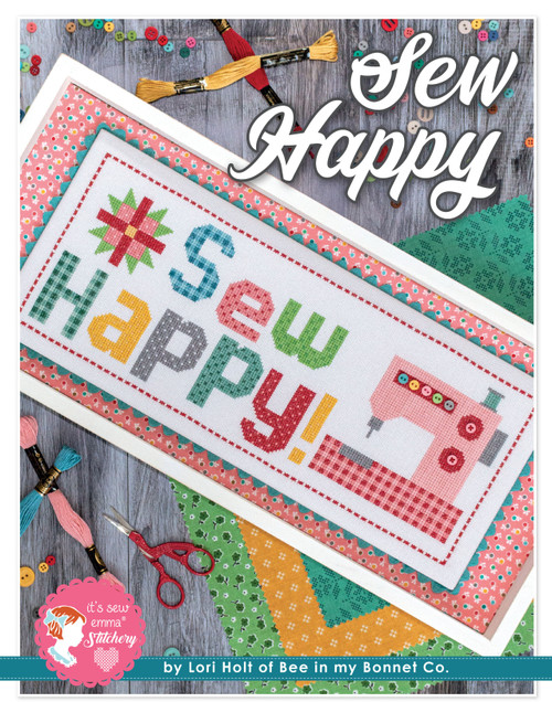 It's Sew Emma Cross Stitch Pattern -Sew Happy By Lori Holt ISE453 - 672975768638