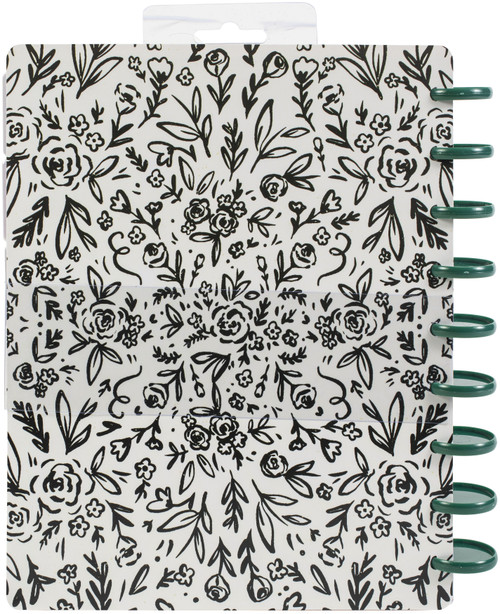 Maggie Holmes Day-To-Day Undated Dashboard Planner 7.5"X9.5"-Black & White Floral MH002374