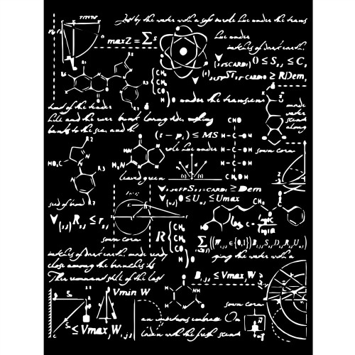 Stamperia Stencil 7.87"X9.84"-Formulas, Alchemy - KSTD097