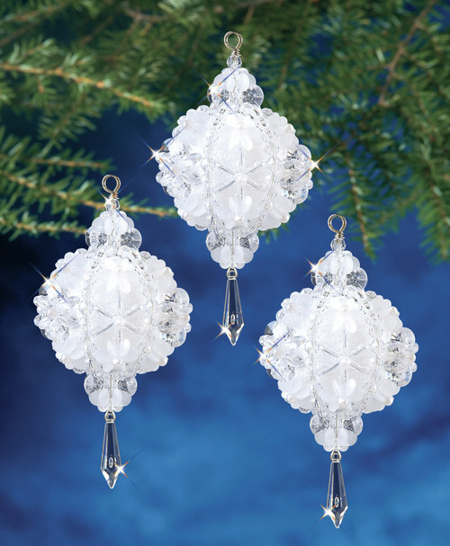 The Beadery Holiday Beaded Ornament Kit-Christmas Ball Makes 3 BOK-7468 - 045155898911