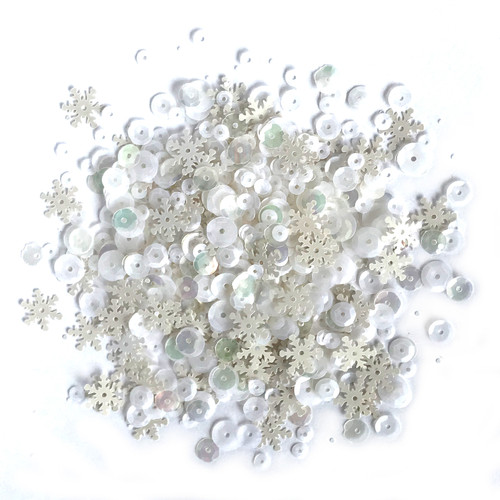 Buttons Galore 28 Lilac Lane Tin W/Sequins 20g-Blizzard Snowflake - LL327