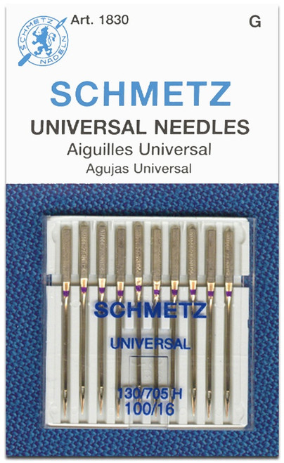 Schmetz Universal Regular Point Machine Needles-Size 100/16 10/Pkg 1830 - 036346918303