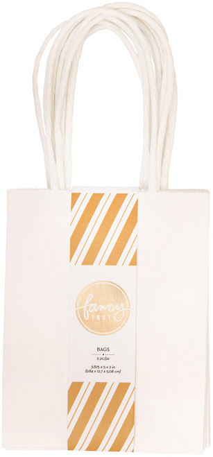 3 Pack - American Crafts Fancy That Mini Gift Bags 3.875"X5" 5/Pkg-White - 34007967 - 718813436984