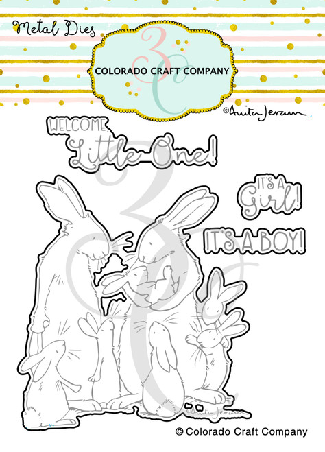 Colorado Craft Company Metal Die Set-New Baby-By Anita Jeram C3AJ433D - 810043854337