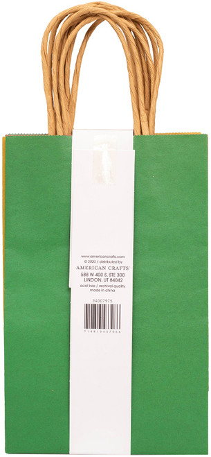 3 Pack - American Crafts Fancy That Small Gift Bags 5.25"x8.25" 6/pkg-Brights - 34007975