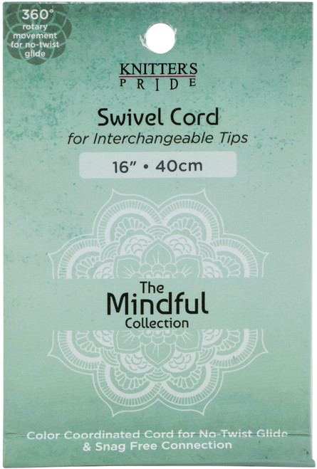 5 Pack Knitter's Pride-Mindful Swivel Cords 8" (16" W/Tips)-Teal KP800601 - 8907628028701