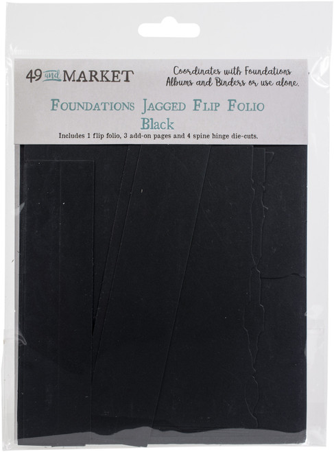 49 And Market Foundations Jagged Flip Folio-Black -FA34826 - 752505134826