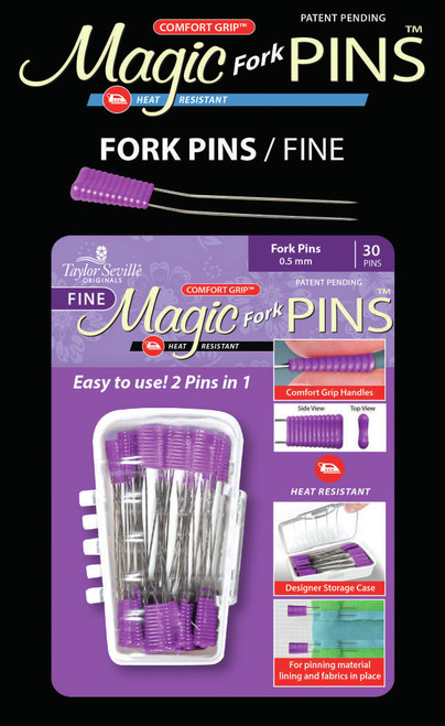 Taylor Seville Magic Fork Pins - Fine-Purple 30/Pkg - 219638 - 766152219638 Taylor Seville Magic Fork Pins - Fine-Purple 30/Pkg - 219638 - 766152219638