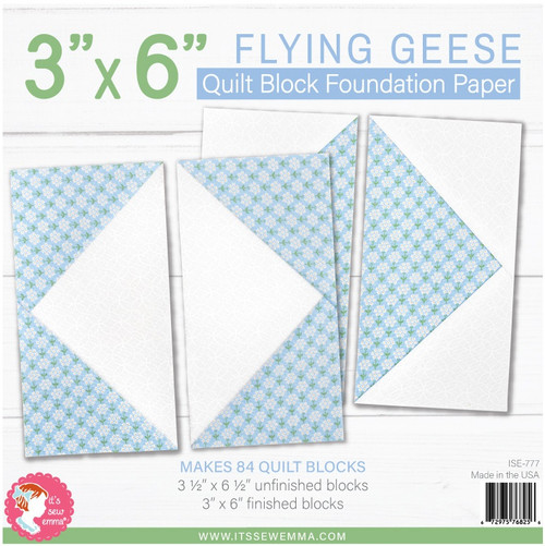 It's Sew Emma Quilt Block Foundation Paper-3"X6" Flying Geese ISE777 - 672975768256